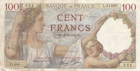 France 100 francs - Sully - 30-04-1941 - Série L.21480