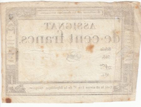 France 100 Francs 18 Nivose An III - 7.1.1795 - Sign. Godet