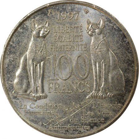 France 100 Francs Argent, Malraux - 1997, Pessac