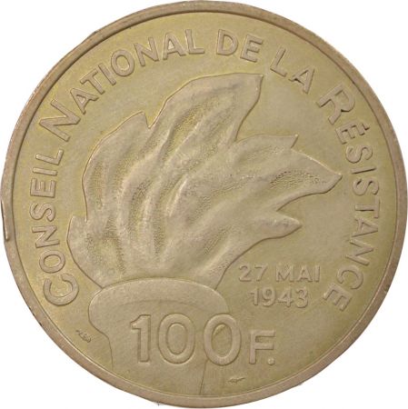 France 100 Francs Argent BE, Jean Moulin - 1993 Pessac