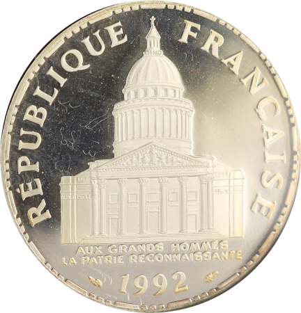 France 100 Francs Argent BE Panthéon 1992