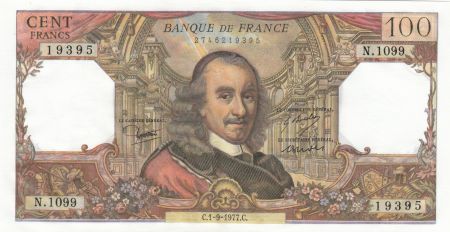 France 100 Francs Corneille - 01-09-1977- Série N.1099 - SPL