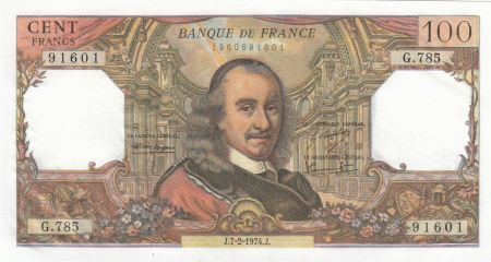 France 100 Francs Corneille - 07-02-1974 - Série G.785