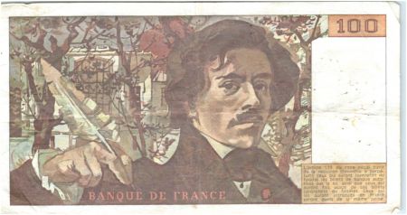 France 100 Francs Delacroix - 1978 Série K.3 - Non Hachuré - TB +