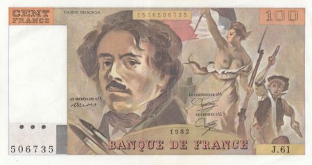 France 100 Francs Delacroix - J.61 - 1982