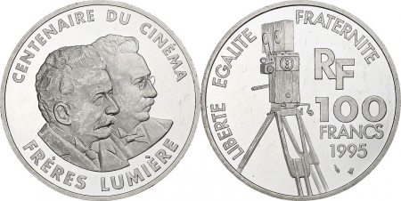 France 100 Francs Frères Lumière - Centenaire du Cinéma - 1995