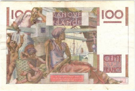 France 100 Francs Jeune Paysan - 1954 Filigrane inversé