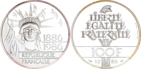 France 100 Francs Liberté - 1986 Argent - Frappe BE