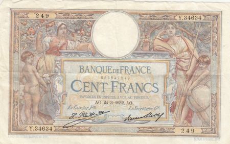 France 100 Francs Luc Olivier Merson - 24-03-1932 -  Série Y.34634