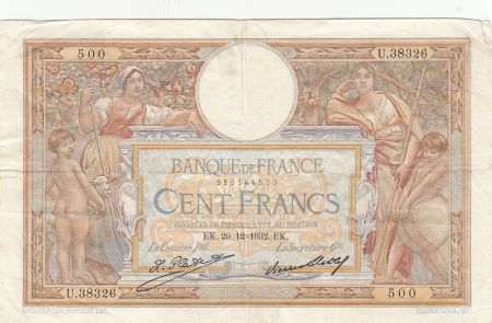 France 100 Francs Luc Olivier Merson - 29-12-1932 -  Série U.38326