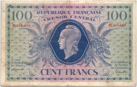 France 100 Francs Marianne - 02-10-1943 Série PL 206486