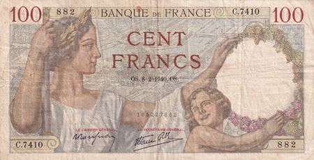 France 100 Francs Sully - 08-02-1940 - Série C.7410