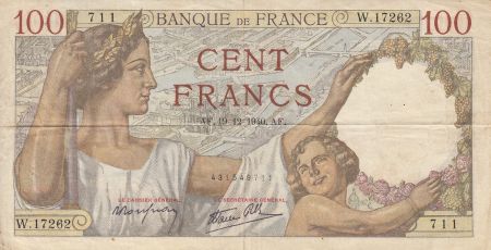 France 100 Francs Sully - 19-12-1940 Série W.17262