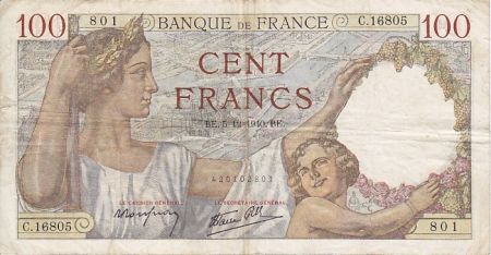 France 100 Francs Sully - 1940