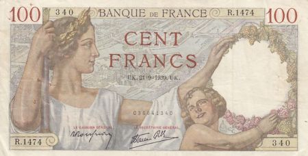 France 100 francs Sully - 21-09-1939 - Série R.1474