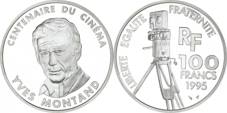 France 100 Francs Yves Montand - Centenaire du Cinéma - 1995