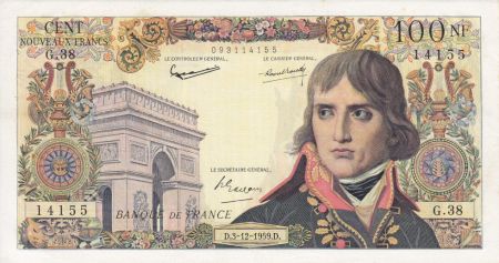 France 100 NF Bonaparte - 03-12-1959 Série G.38