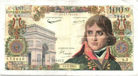 France 100 NF Bonaparte - 1959