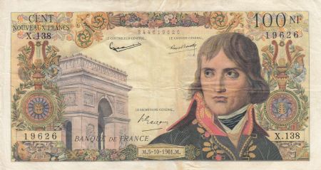 France 100 NF Bonaparte - 1961 - Alphabet X.138