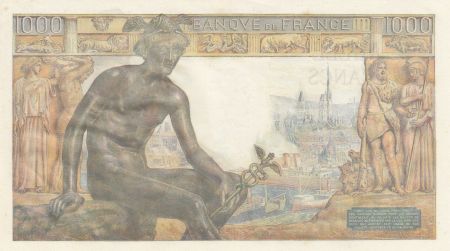 France 1000 Francs - Déesse Déméter - 18-11-1943 - Série P.9994