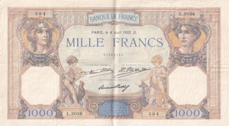 France 1000 Francs Cérès et Mercure - 04/08/1932 - Série L.2056