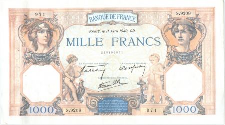 France 1000 Francs Cérès et Mercure - 11-04-1940 Série S.9208-971