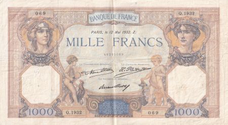 France 1000 Francs Cérès et Mercure - 12/05/1932 - Série Q.1932