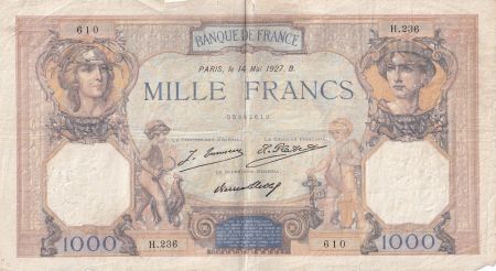 France 1000 Francs Cérès et Mercure - 14/05/1927 - Série H.236