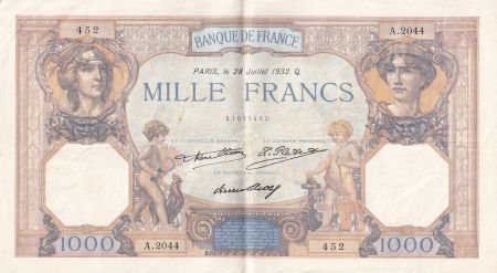 France 1000 Francs Cérès et Mercure - 28/07/1932 - Série A.2044