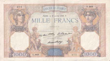 France 1000 Francs Cérès et Mercure - 31/07-1930 - Série E.969