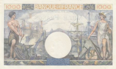 France 1000 Francs Commerce et Industrie - 06-07-1944 - Série A.3620