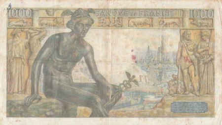 France 1000 Francs Déesse Déméter - 11-06-1942 Série P.523