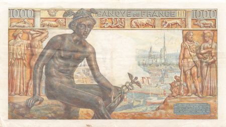 France 1000 Francs Demeter - 28-01-1943 - Série Q.3343