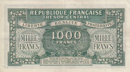 France 1000 Francs Marianne - 1945 Lettre A - Série 01 A 610612