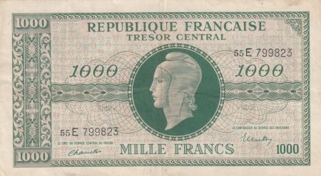 France 1000 Francs Marianne - 1945 Lettre E - Série 55E