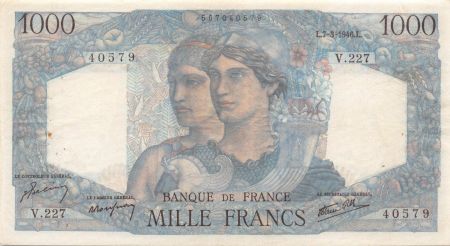 France 1000 Francs Minerve et Hercule - 07-03-1946 Série V.227 - TTB