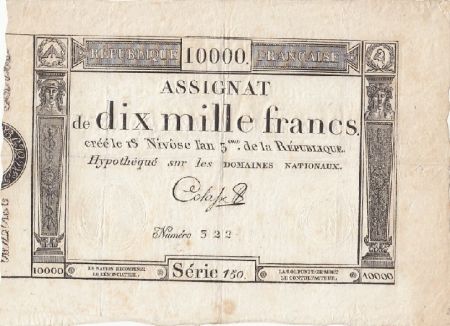 France 10000 francs - Mercure et Cérès - 1795 - Série 150