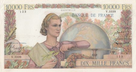 France 10000 Francs Génie Français - 06-11-1952 Série V.3339 - TB+