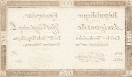 France 125 Livres - 7 Vendémiaire An II - 1793 - Sign. Duboille - Série 2554