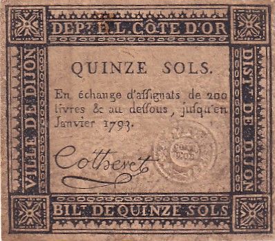 France 15 Sols - Côte d\'Or - Ville de Dijon - 1792