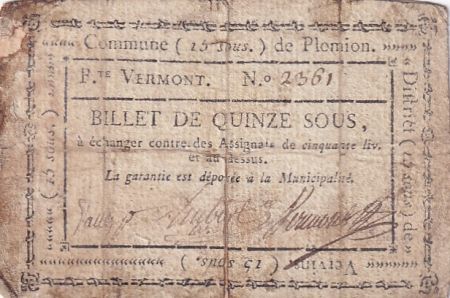 France 15 Sous - Aisne - Plomion - 1792