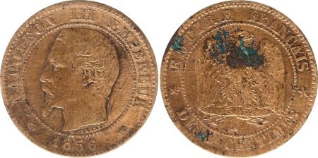 France 2 Centimes Napoléon III - Tête nue - 1856 A Paris