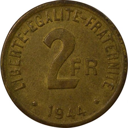 France 2 Francs, France Libre - 1944 Philadelphie