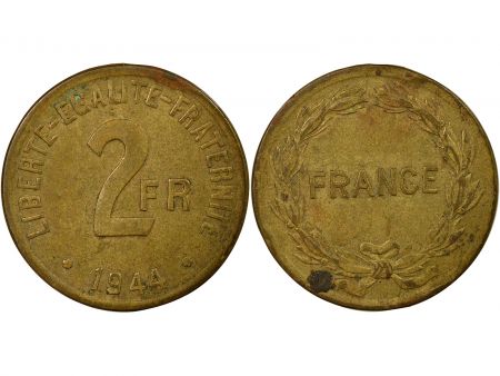 France 2 Francs, France Libre - 1944 Philadelphie