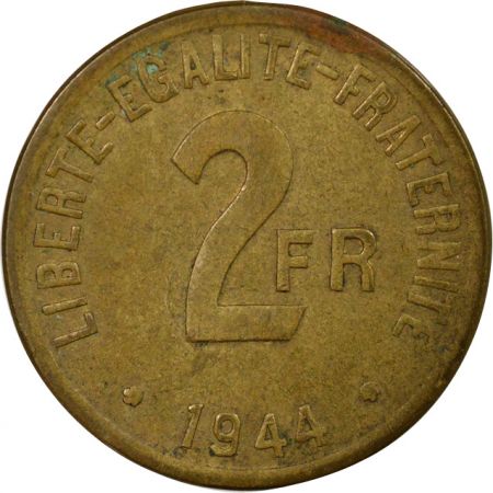 France 2 Francs, France Libre - 1944 Philadelphie