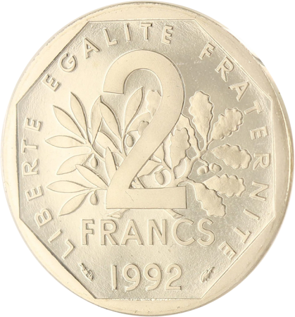 France 2 Francs BE Semeuse 1992