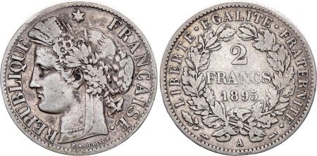 France 2 Francs Cérès - 1895 A Paris Argent