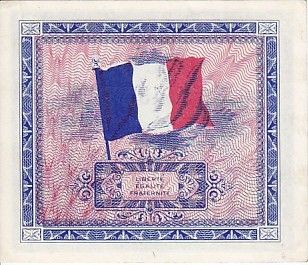 France 2 Francs Impr. américaine (drapeau) - 1944