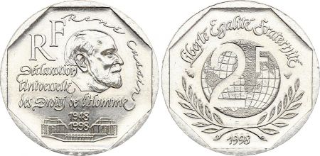 France 2 Francs René Cassin - Droits de l\'Homme 1998