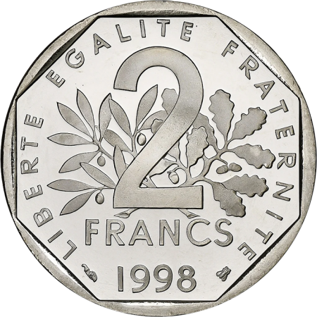 France 2 francs Semeuse - 1998 - BE